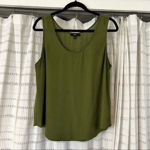 J. Crew Green Semi Sheer Tank Blouse